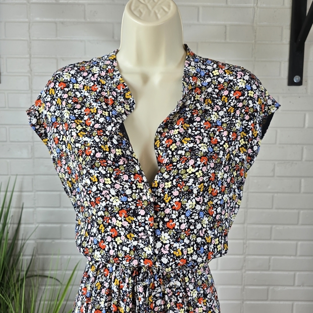 Rebecca Minkoff Ditsy Floral Print Ollie Viscose Mini Dress Size Small - Picture 8 of 11